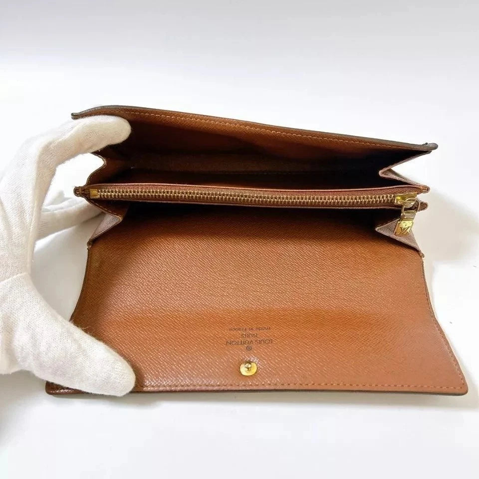 Louis Vuitton LV Monogram Brown Coated Canvas Sarah Long Wallet – view 2