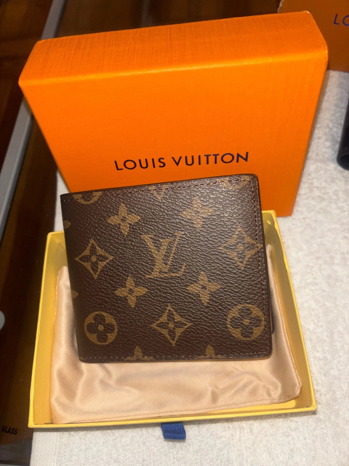 Louis Vuitton Brown Monogram Bifold Wallet for Men – view 2