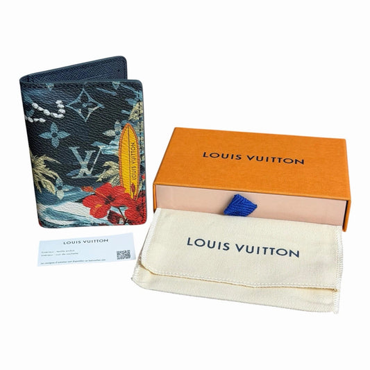 Louis Vuitton Pocket Organizer Monogram Surfin’ Blue Bifold Wallet