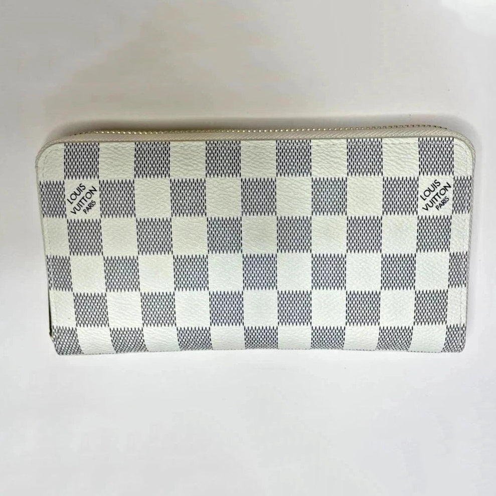 Louis Vuitton Damier Azur Zippy Zip Around Long Wallet