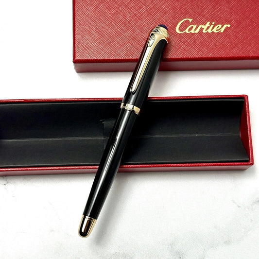 Cartier Black & Gold Composite Executive Rollerball Pen