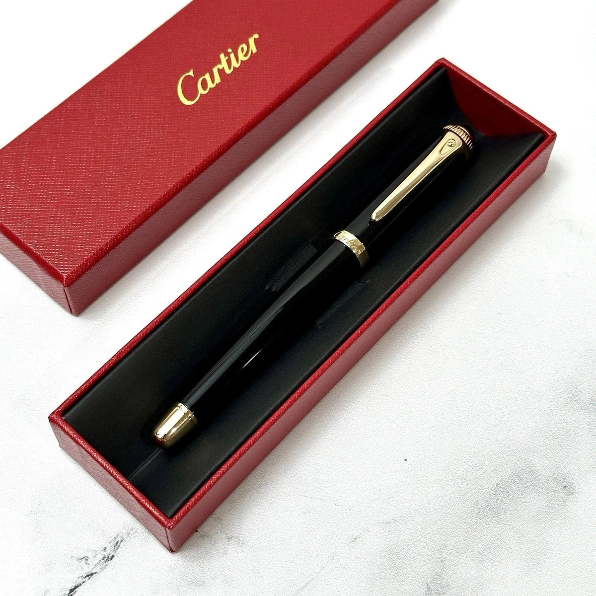 Cartier Black & Gold Composite Executive Rollerball Pen – view 2